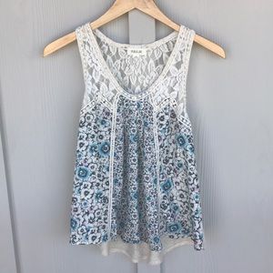 ModCloth (Taylor & Sage) Lace & Floral Tank Top